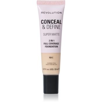 Makeup Revolution Conceal & Define matující make-up odstín F2NC 23 ml