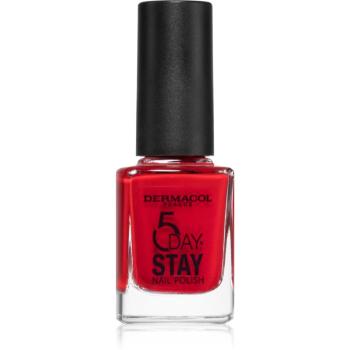 Dermacol 5 Day Stay dlouhotrvající lak na nehty odstín 21 Monroe Red 11 ml