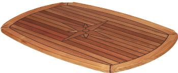 Talamex Teak Tabletop Half Ellips Lodní stolek, Lodní skládací židle