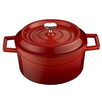 Lava Vas din fontă rotund 32 cm, roșu, 32 cm