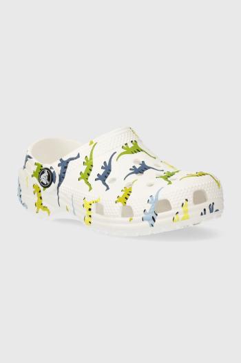 Dětské pantofle Crocs CLASSIC CHARACTER PRINT CLOG zelená barva