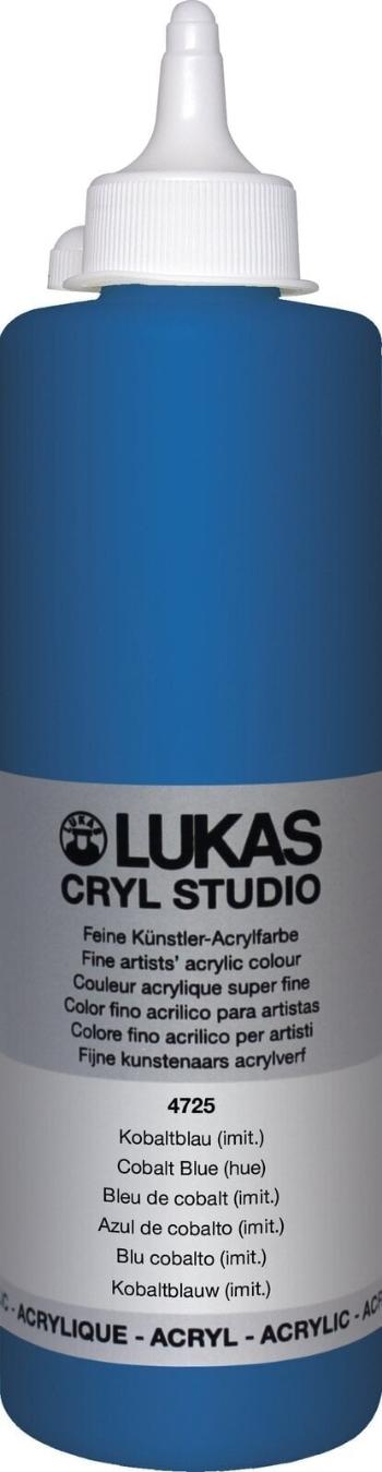 Lukas Cryl Studio Plastic Bottle Akrylová barva Cobalt Blue Hue 500 ml 1 ks