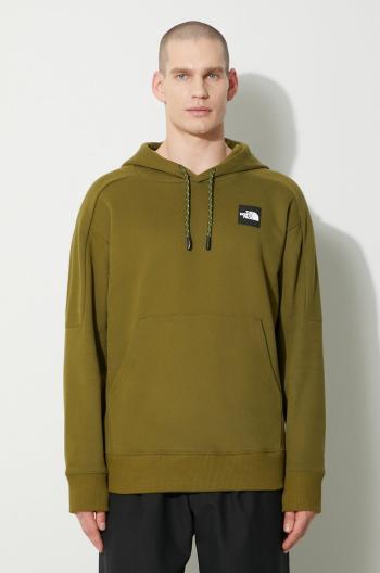 Bavlnená mikina The North Face U The 489 Hoodie pánska, zelená farba, s kapucňou, s nášivkou, NF0A87D7PIB1