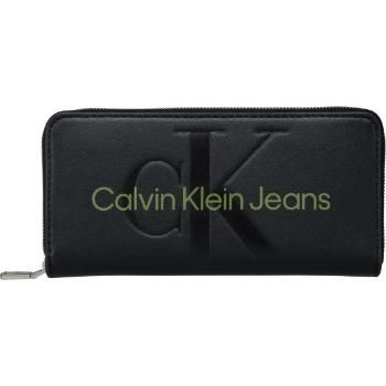 Calvin Klein SCULPTED MONO ZIP AROUND Dámská peněženka, černá, velikost