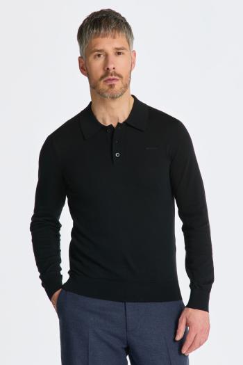 SVETR GANT FINE COTTON POLO BLACK