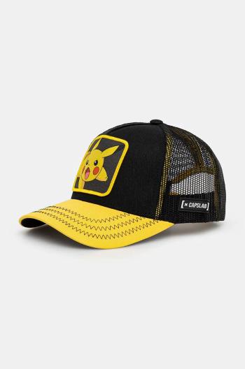 Dětská baseballová čepice Capslab Pokemon Capslab Trucker černá barva, s aplikací, CL.PKM2.3.PIK6