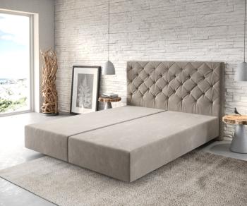 Boxspring postel Dream-Great 160x200 cm mikrovlákno béžová