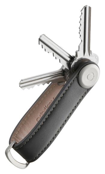 Orbitkey Leather Charcoal with Grey Stitching