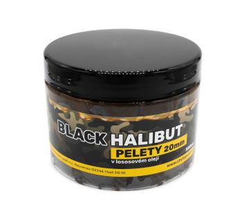 Chyť a pusť Pelety Black Halibut v lososovém proteinu 500ml - 15mm