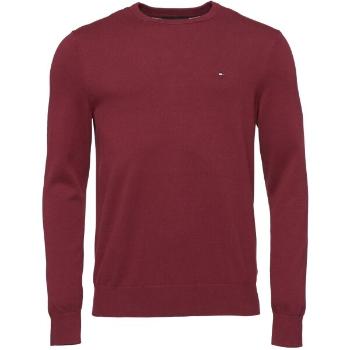 Tommy Hilfiger ESSENTIAL COTTON CREW NECK Pánský svetr, vínová, velikost