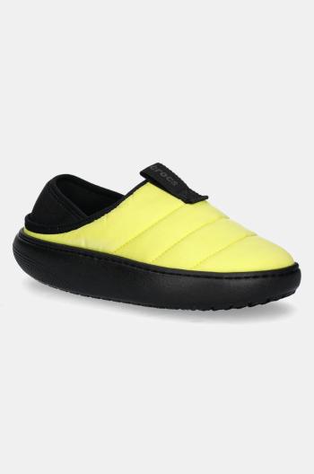 Pantofle Crocs Classic Puff Moc žlutá barva, 210706