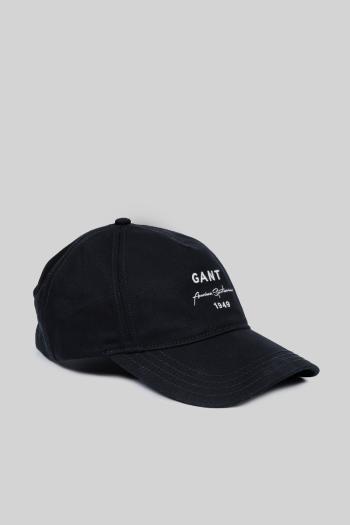 KŠILTOVKA GANT LOGO SCRIPT COTTON TWILL CAP BLACK