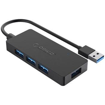 Orico USB-A Hub 4xUSB 3.0 + microUSB input Black (HS4U-U3-BK-BP)