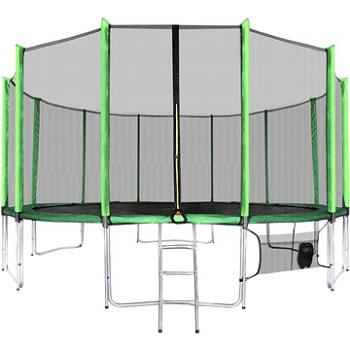 Aga SPORT PRO Trampolína 430 cm Light Green + ochranná síť  + žebřík + kapsa na obuv  (K9104)