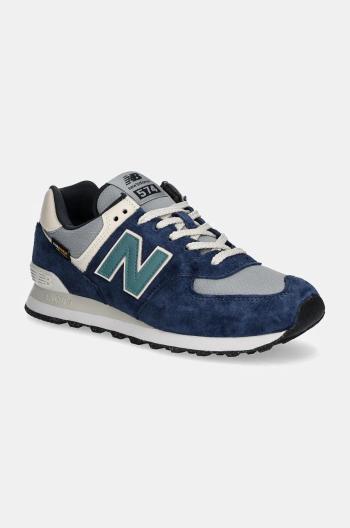 Semišové sneakers boty New Balance 574 tmavomodrá barva, U574SOA