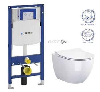 GEBERIT Duofix bez tlačítka + WC CERSANIT ZEN CLEANON + SEDÁTKO 111.300.00.5 HA1