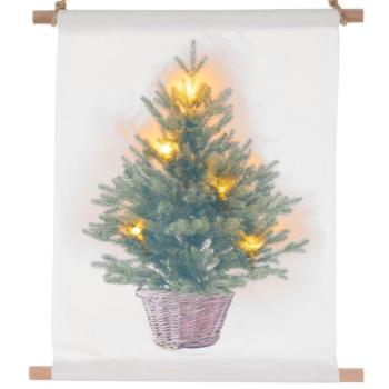 MAXXIVA® 86700 Hängende LED Leinwand inklusive 5 LEDs Wandmotiv Weihnachtsbaum 30 x 40 cm