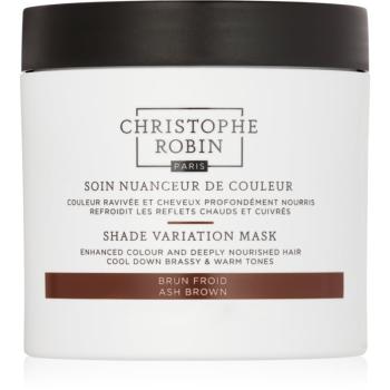 Christophe Robin Shade Variation Mask výživná krémová maska na vlasy odstín Ash Brown 250 ml