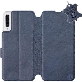 Flip pouzdro na mobil Samsung Galaxy A50 - Modré - kožené -   Blue Leather (5903226861217)