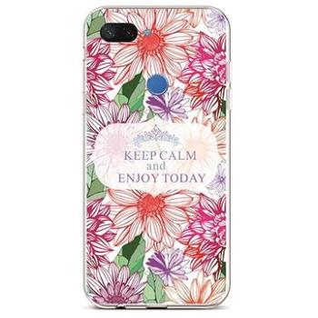 TopQ Xiaomi Mi 8 Lite silikon Keep Calm Flowers 2 36490 (Sun-36490)