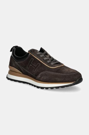 Kožené sneakers boty Hackett London CHAD ACTIVE hnědá barva, HMS21414