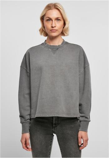 Urban Classics Ladies Heavy Terry Garment Dye Crewneck darkshadow - M