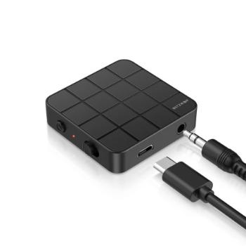 BlitzWolf BW-BL2 Bluetooth vysielač / prijímač 3.5mm jack, čierny (BW-BL2)