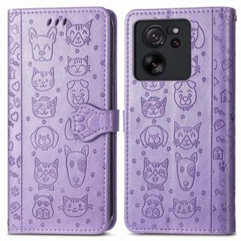 ART Peňaženkový kryt Xiaomi 13T / 13T Pro ANIMALS fialový