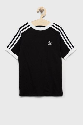 Dětské tričko adidas Originals černá barva, s aplikací