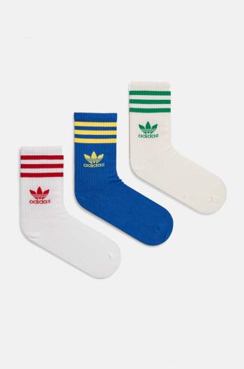 Ponožky adidas Originals 3-pack bílá barva, IX7512