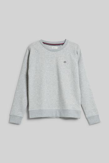 MIKINA GANT SHIELD C-NECK LIGHT GREY MELANGE