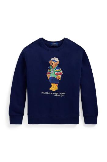 Dětská mikina Polo Ralph Lauren tmavomodrá barva, s potiskem, 323975028001