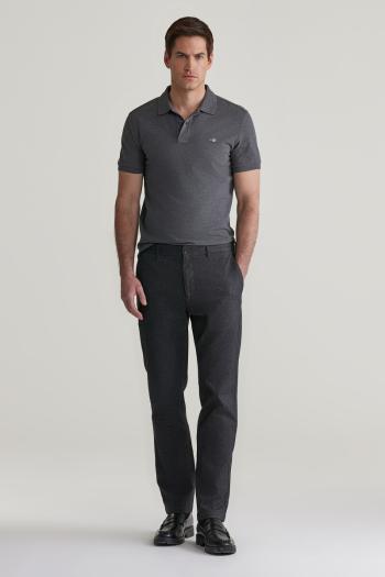 KALHOTY GANT SLIM TWO TONE PANTS ANTRACITE