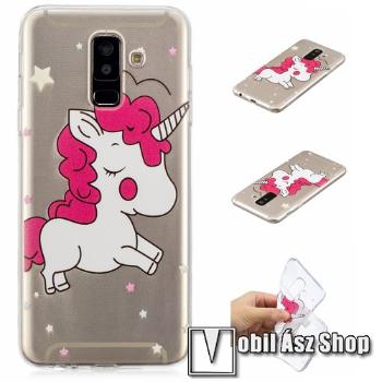 Szilikon védő tok / hátlap - UNIKORNIS MINTÁS - SAMSUNG SM-A605G Galaxy A6 Plus (2018)