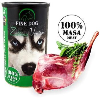 Fine Dog konzerva zvěřina 100 % masa 1200 g (8595657304233)