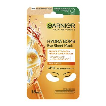Garnier Povzbuzující oční maska se šťávou z pomeranče a kyselinou hyaluronovou (Eye Tissue Mask) 6 g