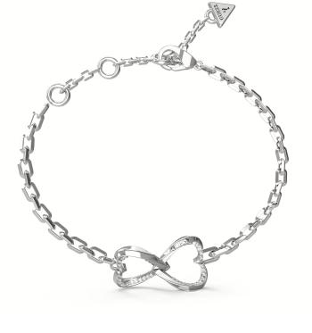 Guess Něžný ocelový náramek se srdíčky Mon Amour JUBB04618JWRH 14,5 cm