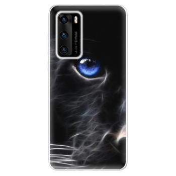 Odolné silikonové pouzdro iSaprio - Black Puma - Huawei P40