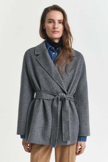 BUNDA GANT HANDSTITCHED BELTED JACKET CHARCOAL MELANGE