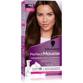 Schwarzkopf Perfect Mousse permanentní barva na vlasy odstín 465 Čokoládově hnědý 2x35 ml