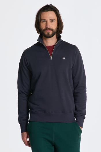 MIKINA GANT REG SHIELD HALF ZIP SWEAT EVENING BLUE