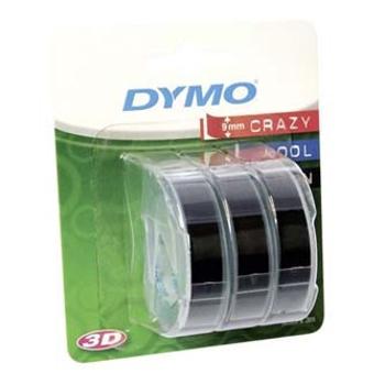 Dymo S0847730, 9mm x 3m bílý tisk / černý podklad, 3ks, originální páska