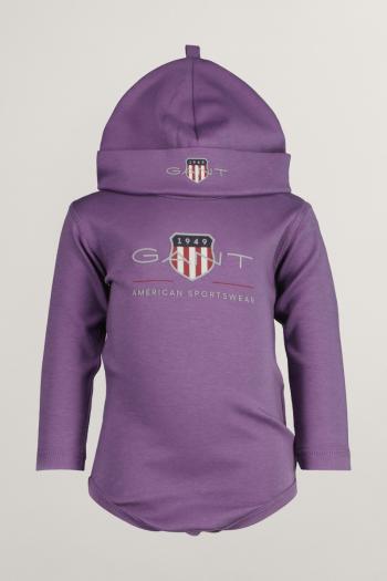 DĚTSKÝ SET GANT ARCHIVE SHIELD BODY AND BEANIE BORDEAUX PURPLE