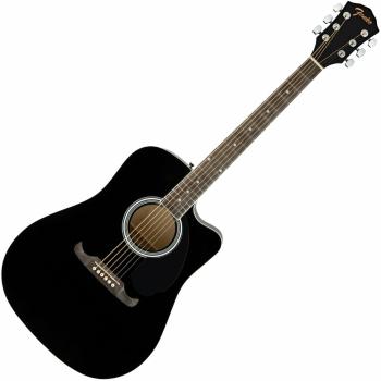 Fender FA-125CE Black Elektroakustická kytara Dreadnought