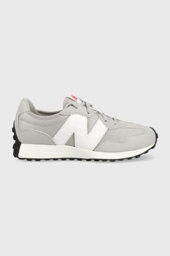 Dětské sneakers boty New Balance GS327CGW šedá barva