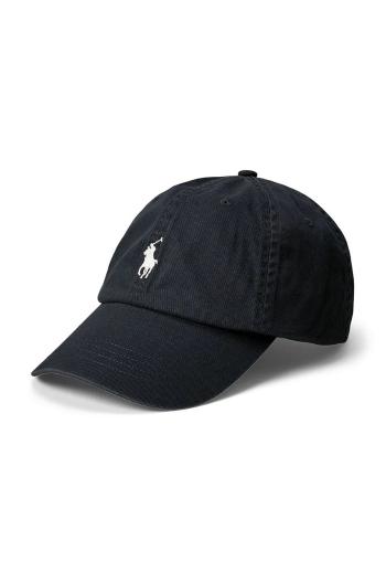 Bavlněná baseballová čepice Polo Ralph Lauren černá barva, s aplikací, 710667709