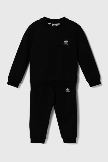 Dětská tepláková souprava adidas Originals CREW SET černá barva, IW1021