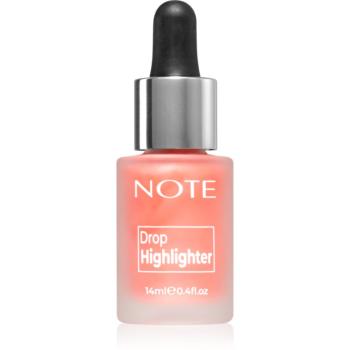 Note Cosmetique Drop Highlighter tekutý rozjasňovač s kapátkem 01 Pearl Rose 14 ml