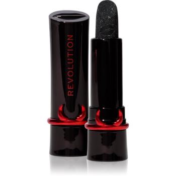 Makeup Revolution Truly Sinful Shimmer Lipstick třpytivá rtěnka odstín Sinful Black 3,5 g