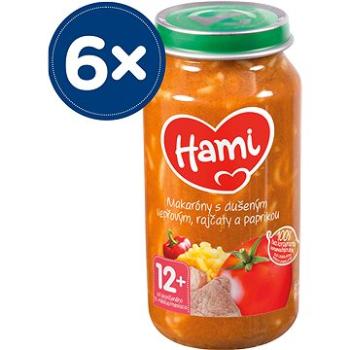 Hami Makaróny s dušeným vepřovým, rajčaty a paprikou 6× 250 g (5900852930638)